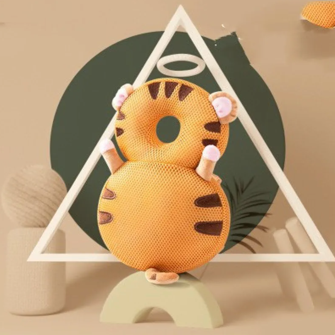 Toddler Head Protection Pad, Adjustable Baby Safety Head Cushion for Crawling & Learning to Walk — Cute Animal Designs