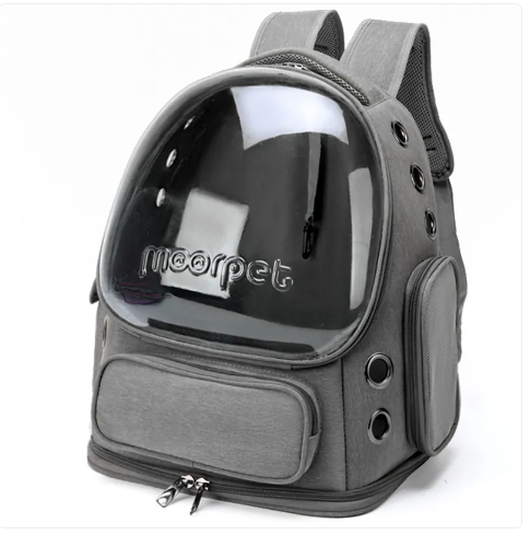 Cat Backpack Carrier with Transparent Bubble Dome Window, Breathable Oxford Cloth Pet Travel Bag for Cats & Small Dogs — Medium, 3 Colors