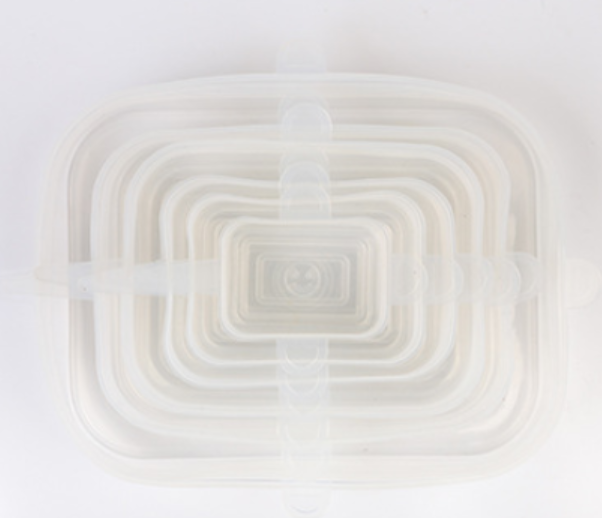 Silicone Stretch Lids for Food Storage, 12-Pack Reusable Food-Grade Silicone Lids in 6 Sizes — Multiple Colors