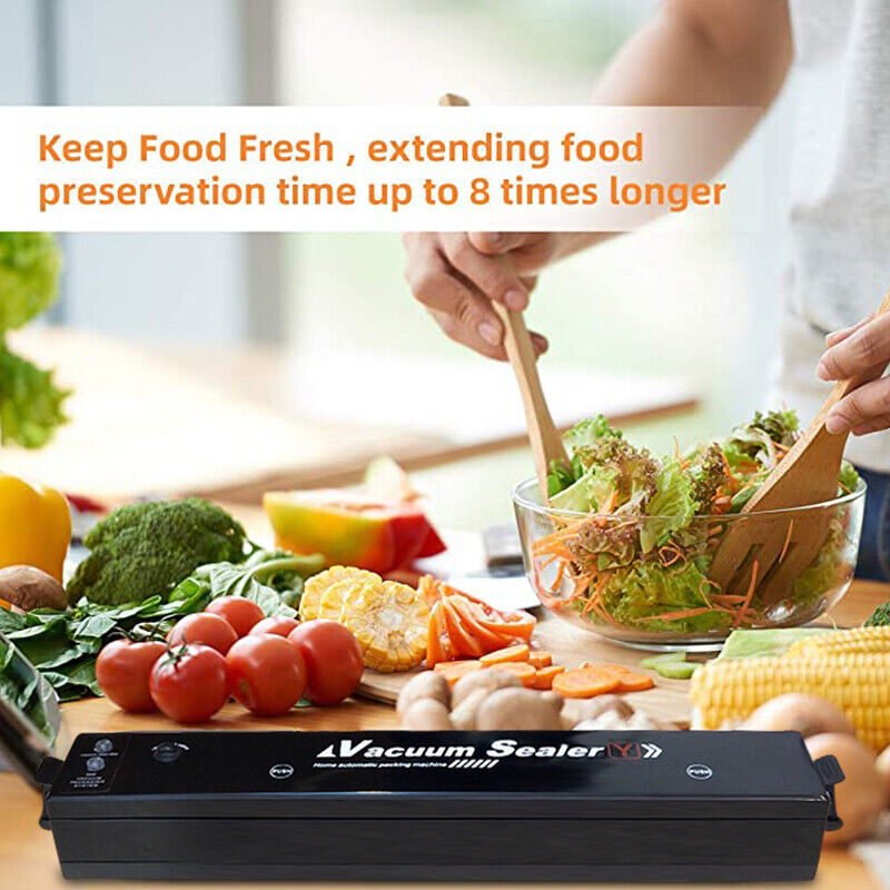 Vacuum Sealer Machine for Food Preservation, Automatic One-Touch Food Saver with Seal Bags — with 15 or 50 Bags