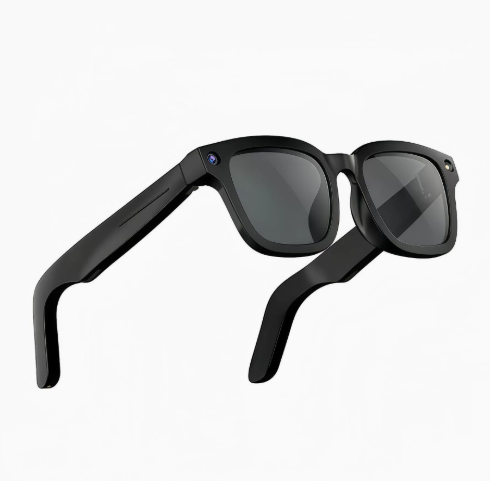 AI Camera Smart Glasses, HD Video Recording Smart Glasses with Anti-Shake, Voice Calls, Translation & Object Recognition — Sunglasses / Clear Lens