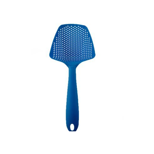 Kitchen Water Strainer Spatula, Large Slotted Scoop & Ice Shovel in Non-Toxic Nylon with Hanging Hole, 34.5x12.5x6cm — Multi-Color