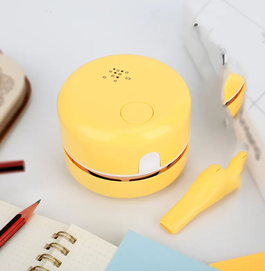 Mini Desktop Vacuum Cleaner, Portable Battery-Powered Handheld Desk Sweeper for Dust, Eraser Shavings & Crumbs — 4 Colors