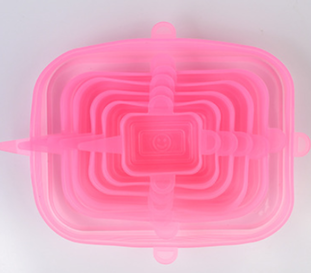 Silicone Stretch Lids for Food Storage, 12-Pack Reusable Food-Grade Silicone Lids in 6 Sizes — Multiple Colors