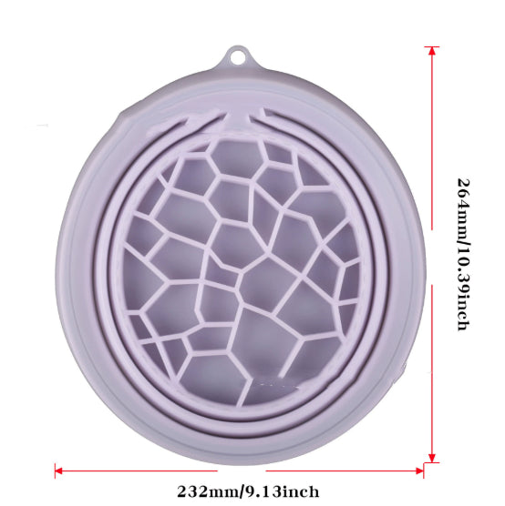 Collapsible Silicone Ice Basin, Flexible Ice Bath Bowl for Facial Skincare, Ice Facials & Spa Treatments — Black / Green / Purple