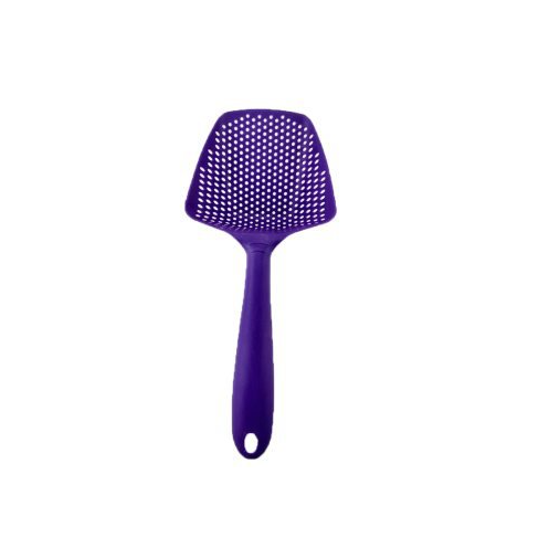Kitchen Water Strainer Spatula, Large Slotted Scoop & Ice Shovel in Non-Toxic Nylon with Hanging Hole, 34.5x12.5x6cm — Multi-Color
