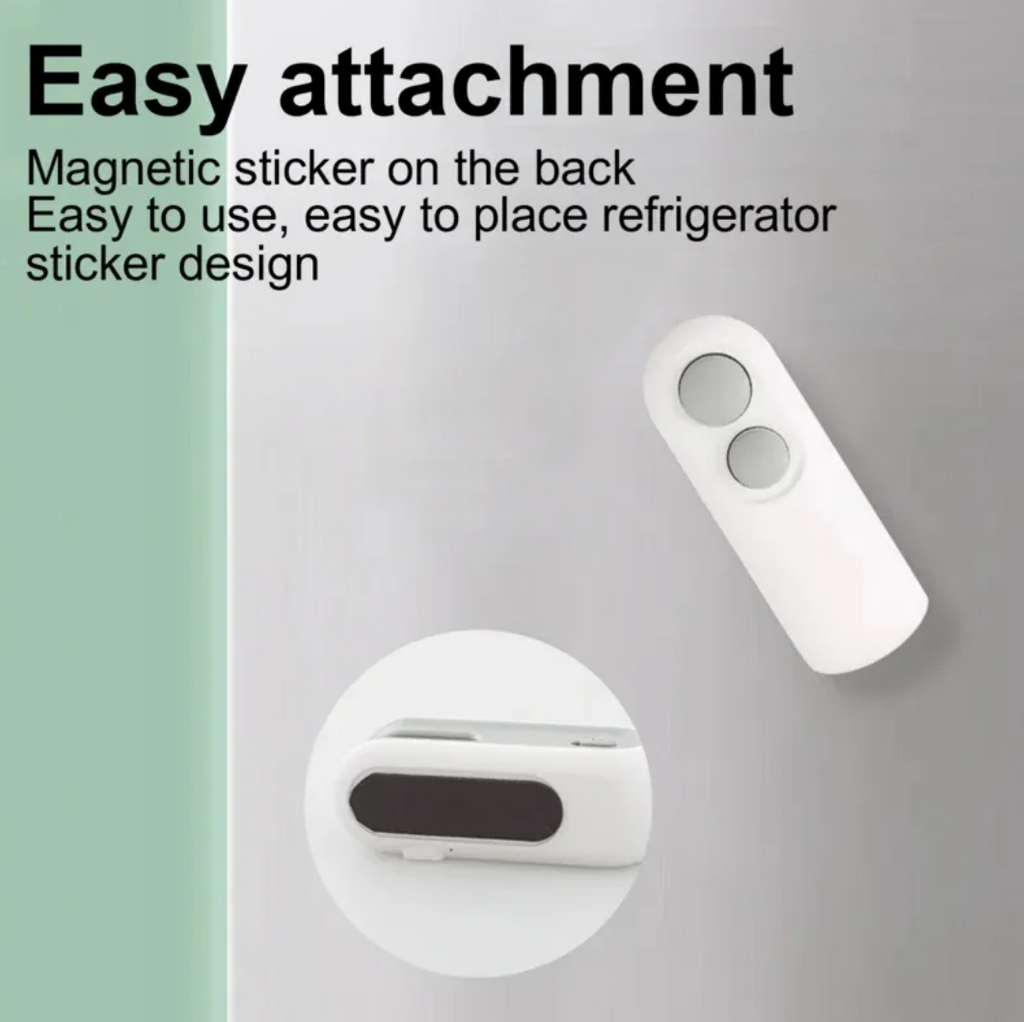 Portable USB Rechargeable Bag Sealer, Handheld Heat Sealer & Bag Cutter with Magnetic Back for Food Storage — White / Dark Blue