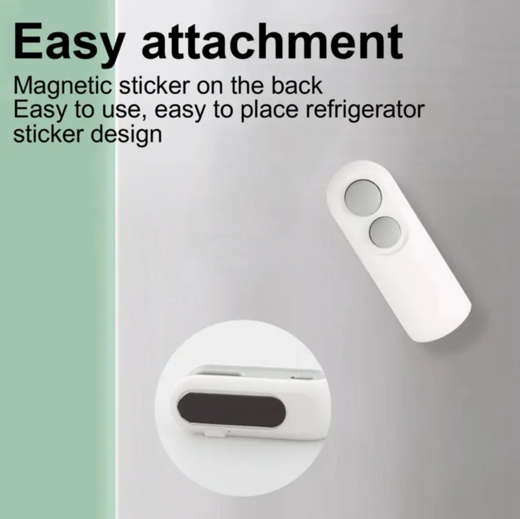 Portable USB Rechargeable Bag Sealer, Handheld Heat Sealer & Bag Cutter with Magnetic Back for Food Storage — White / Dark Blue