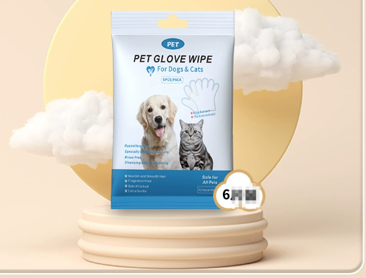 Pet Glove Wipes & Dental Finger Wipes for Cats & Dogs, Gentle No-Rinse Grooming Wipes for Coat, Paws & Teeth — 5/6 pc Packs