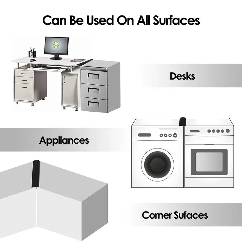 Heat-Resistant Silicone Gap Cover for Clean Countertops - Kitchen Appliance Gap Filler for Stove, Washer, and Counter Sealing