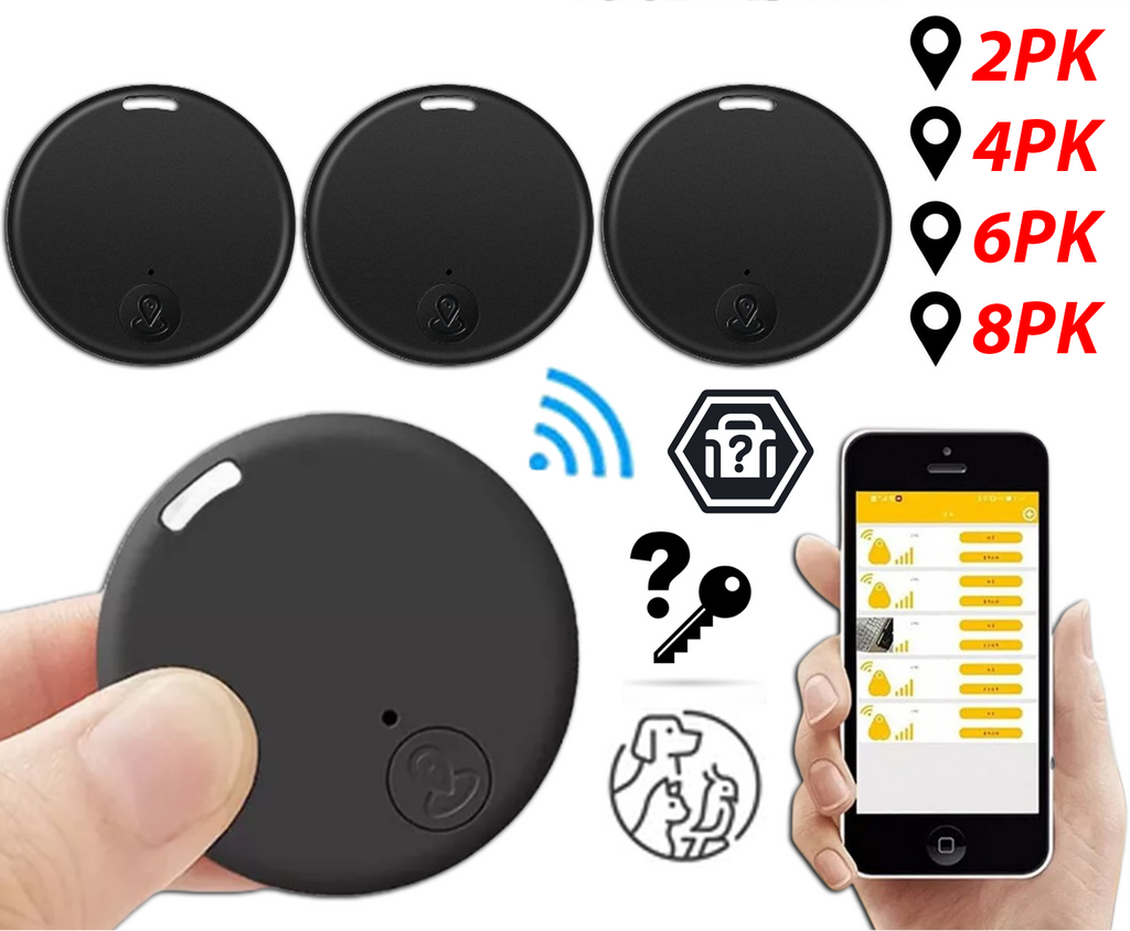 Bluetooth Item Finder Key Tag, App-Paired Locator for Keys, Wallet, Bags & Remotes — Audible Alarm, Two-Way Phone Find — 2/4/6/8 Packs