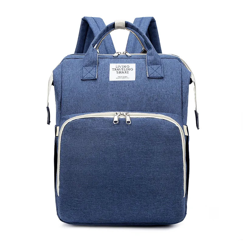 Large-Capacity Mommy Bag, Multi-Pocket Diaper Backpack with Side Bottle Pockets — 9 Colors