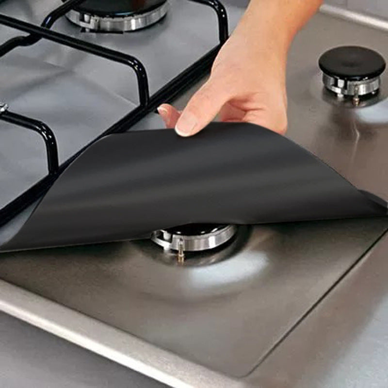 4-Pack Gas Stove Protector Cover Liners - Non-Stick Reusable Gas Range Top Burner Covers