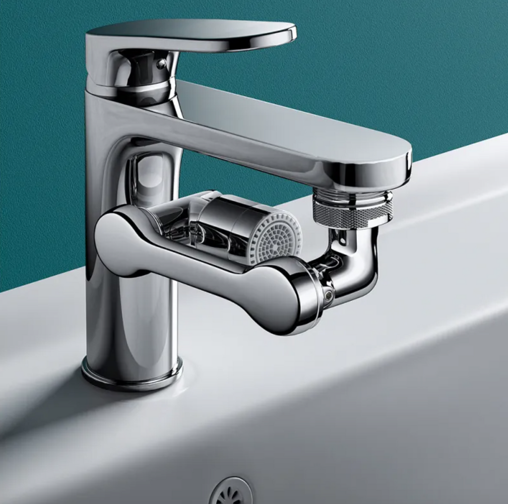 Universal 1080° Rotating Faucet Extender, Splash-Proof Tap Aerator with Adjustable Angle for Kitchen & Bathroom Sinks — 1PC / 2PC / 3PC