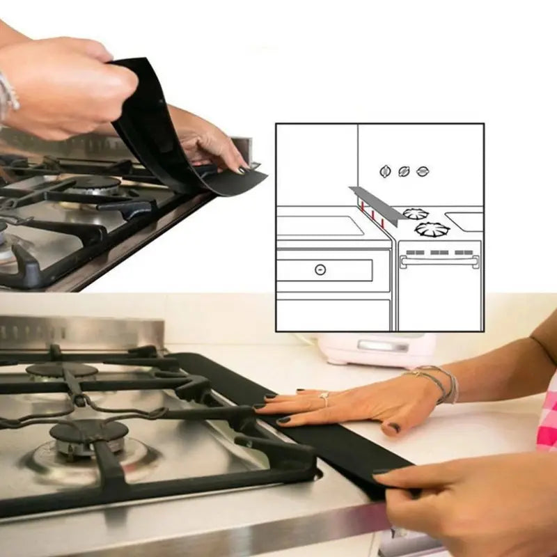 Heat-Resistant Silicone Gap Cover for Clean Countertops - Kitchen Appliance Gap Filler for Stove, Washer, and Counter Sealing