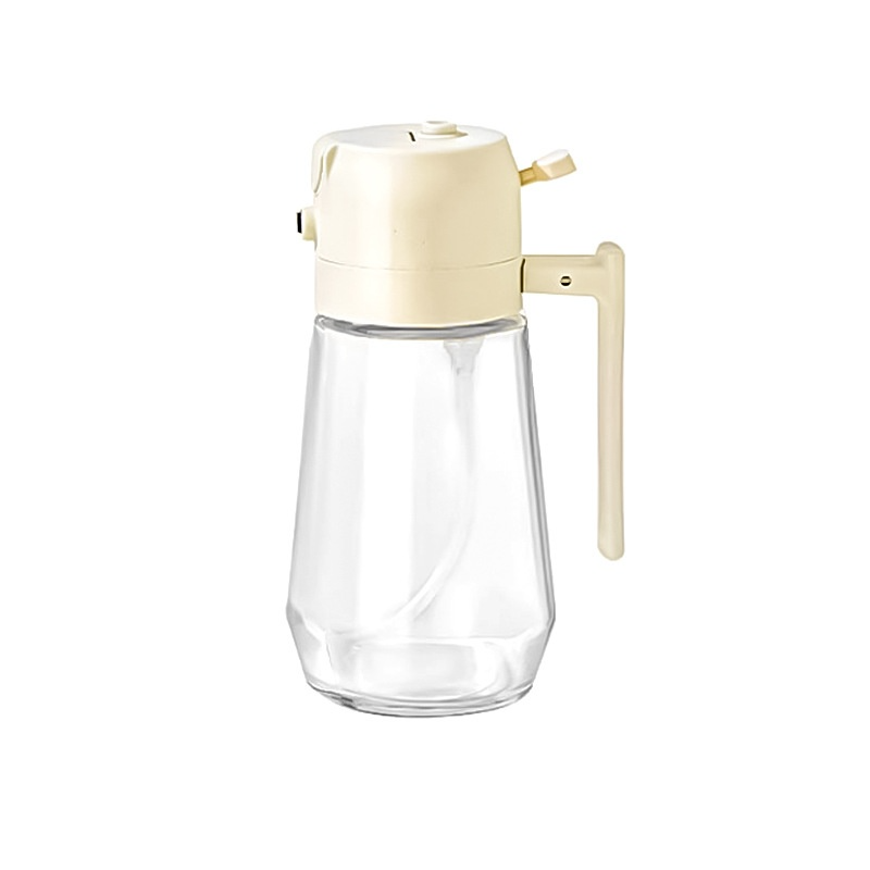 Versatile Olive Oil Sprayer Dispenser, 470ml Clear Glass Oil & Vinegar Spray Bottle for Cooking, Grilling, Baking — 4 Colors, 1 or 2 Pack