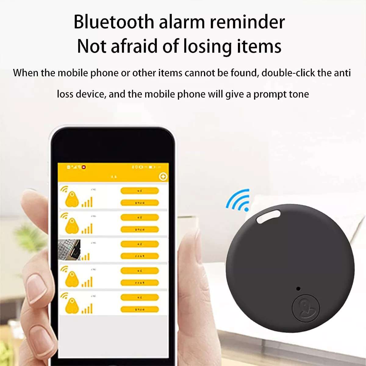 Bluetooth Item Finder Key Tag, App-Paired Locator for Keys, Wallet, Bags & Remotes — Audible Alarm, Two-Way Phone Find — 2/4/6/8 Packs