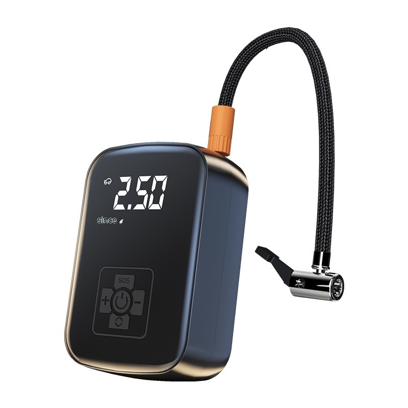 Car Wireless Portable Tire Inflator, 100W 7.4V USB Rechargeable Air Pump with Digital Display & Auto Shut-Off