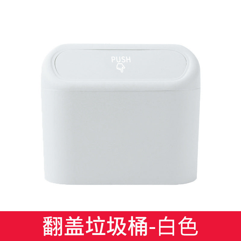 Car Door Hanging Trash Can, Mini Leakproof ABS Garbage Bin with Flip-Top Lid — Multiple Options