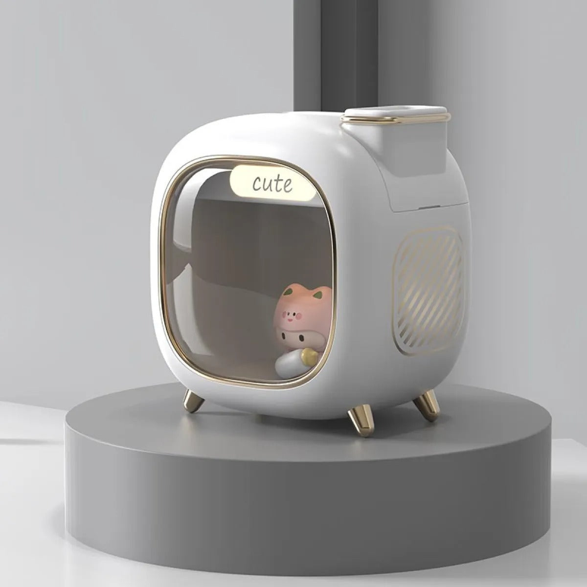 Portable Dual-Spray Humidifier for Office & Car — Pure White / Green / Pink, USB or Battery