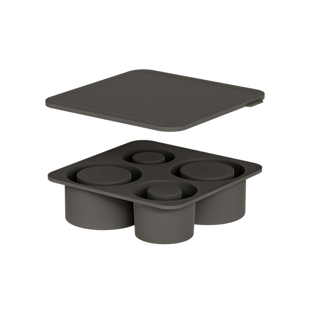 Cylindrical Ice Cube Mold for Tall Tumblers, 4-Grid Silicone Ice Cube Tray with Slow-Melt Cylinder Ice, Fits 30-40oz Tumblers, for Cocktails