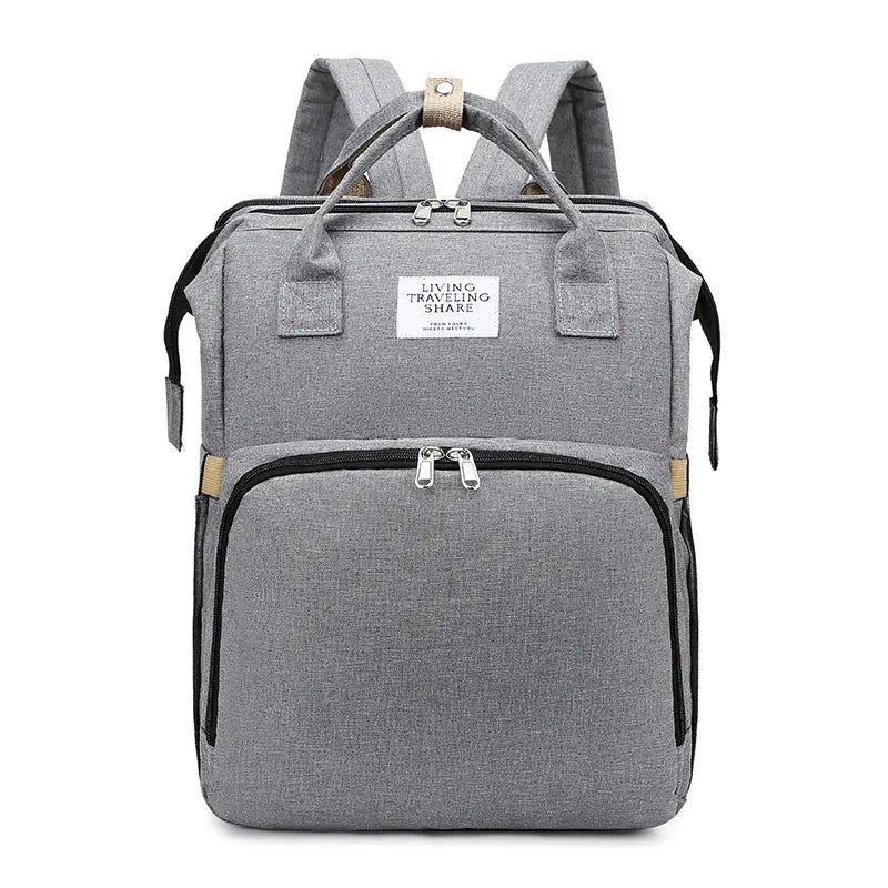 Large-Capacity Mommy Bag, Multi-Pocket Diaper Backpack with Side Bottle Pockets — 9 Colors