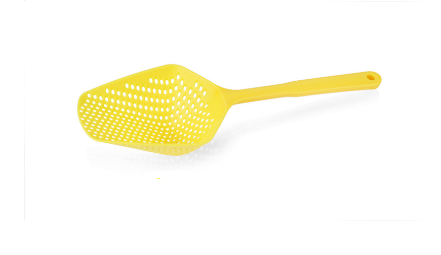 Kitchen Water Strainer Spatula, Large Slotted Scoop & Ice Shovel in Non-Toxic Nylon with Hanging Hole, 34.5x12.5x6cm — Multi-Color