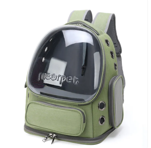 Cat Backpack Carrier with Transparent Bubble Dome Window, Breathable Oxford Cloth Pet Travel Bag for Cats & Small Dogs — Medium, 3 Colors