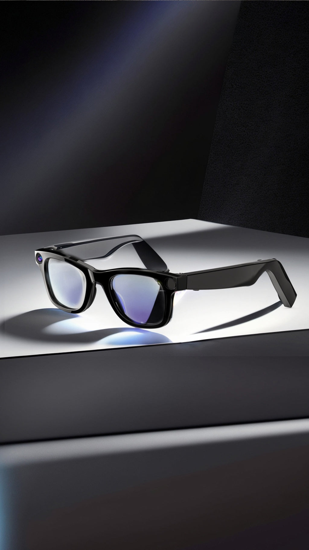 AI Camera Smart Glasses, HD Video Recording Smart Glasses with Anti-Shake, Voice Calls, Translation & Object Recognition — Sunglasses / Clear Lens