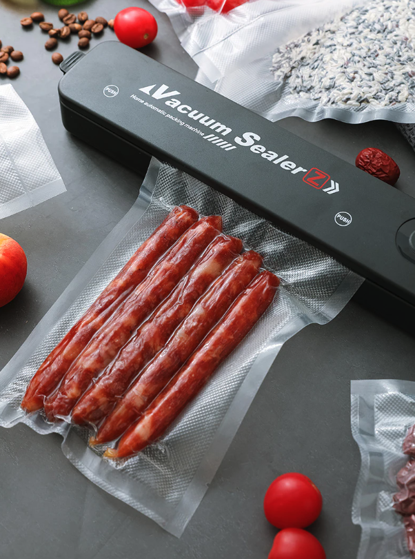 Vacuum Sealer Machine for Food Preservation, Automatic One-Touch Food Saver with Seal Bags — with 15 or 50 Bags