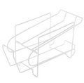 Two-Tier Soda Can Dispenser Rack, Rolling Drinks Can Organizer for Fridge, Cabinet & Pantry — Coated Iron Wire, 28x18x14cm