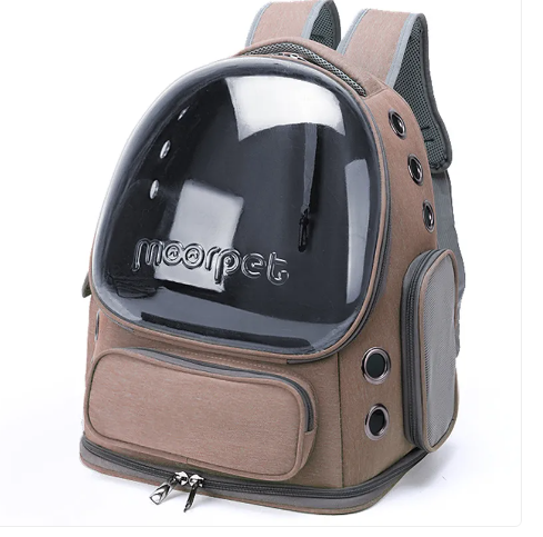 Cat Backpack Carrier with Transparent Bubble Dome Window, Breathable Oxford Cloth Pet Travel Bag for Cats & Small Dogs — Medium, 3 Colors