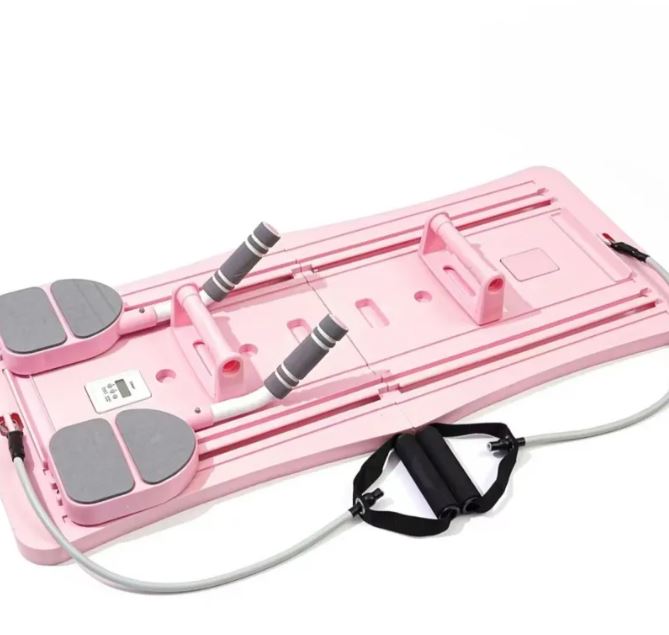 Compact Pilates Sliding Board, Portable Low-Impact Home Gym Board for Full-Body Workouts, Non-Slip Core — Purple / Pink / Black