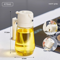 Versatile Olive Oil Sprayer Dispenser, 470ml Clear Glass Oil & Vinegar Spray Bottle for Cooking, Grilling, Baking — 4 Colors, 1 or 2 Pack