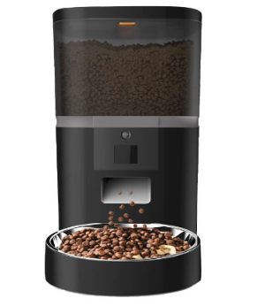 Automatic Pet Feeder with Camera, 6L WiFi Smart Cat & Dog Feeder with App Control, HD Video & 2-Way Audio — 4L/6L, Black/White Options