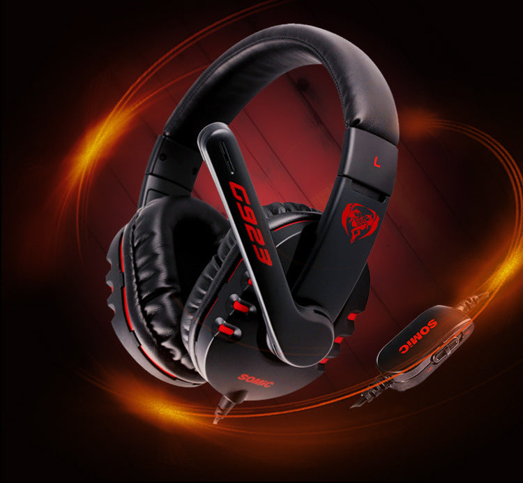 G923 Professional Over-Ear Gaming Headset with Microphone, Wired 3.5mm Stereo Noise-Reducing Headphones for PC, PS4, PS5, Xbox & Switch