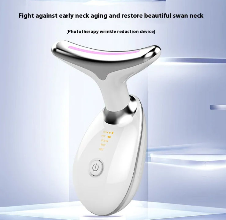 Photon Sculpting Face & Neck Wand, LED Light Therapy Facial Massager for Face & Neck — White / Black