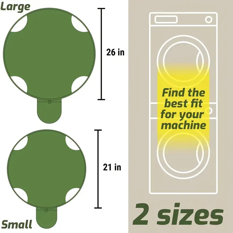Pop-Up Laundry Sling, Sprung-Hoop Carrier You Lay Inside the Drum to Lift a Whole Wash Out at Once — Four Carry Handles, Large 26 in / Small 21 in