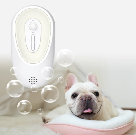 Pet Odor Eliminator for Litter Boxes, Rechargeable Smart Deodorizer with Sterilization & Odor-Neutralizing Technology — White