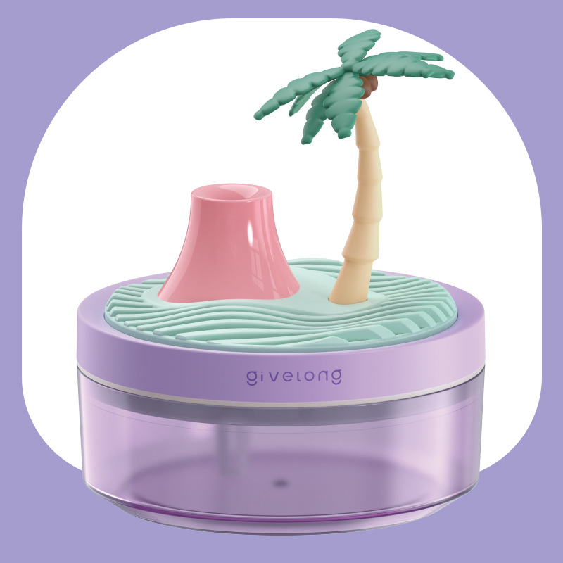 Portable USB Aroma Humidifier, Compact Landscape-Design Cool Mist Aromatherapy Diffuser, Quiet Desktop Air Humidifier for Home — Multiple Cute Styles
