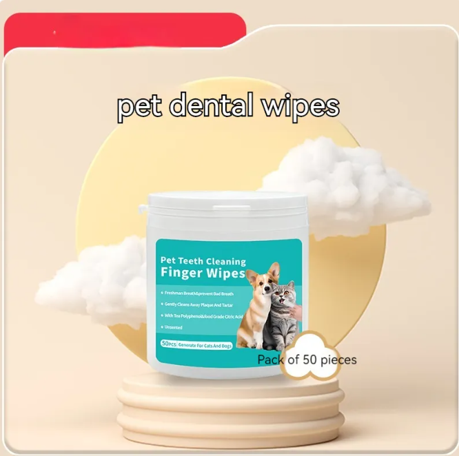 Pet Glove Wipes & Dental Finger Wipes for Cats & Dogs, Gentle No-Rinse Grooming Wipes for Coat, Paws & Teeth — 5/6 pc Packs